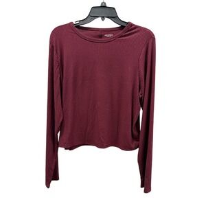 Arizona Jean Company Women's Deep Red Long Sleeve Tee Size‎ XXL
